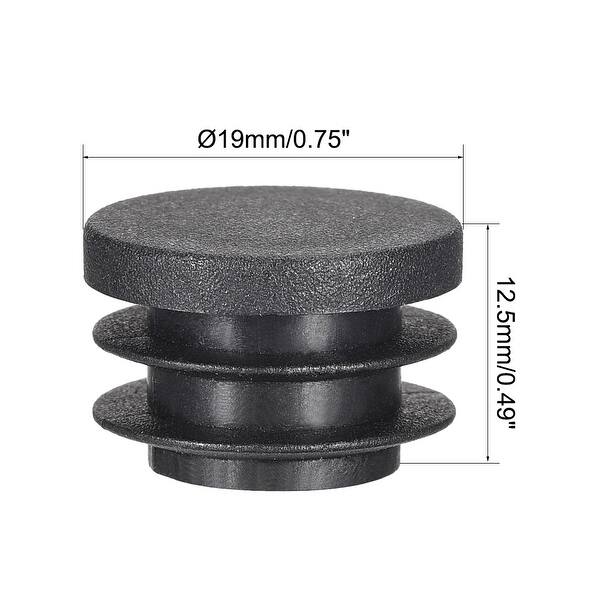 Round PE Tubing End Cap Steel Furniture Pipe Tube Cover Insert Bed